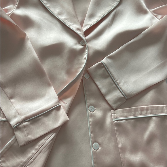 NADINE MERABI Pink Satin Pajama Set - Picture 5 of 7